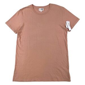 New ONE BXWD Los Angeles Men Salmon Pink Cotton Short Sleeve T-Shirt US L USA